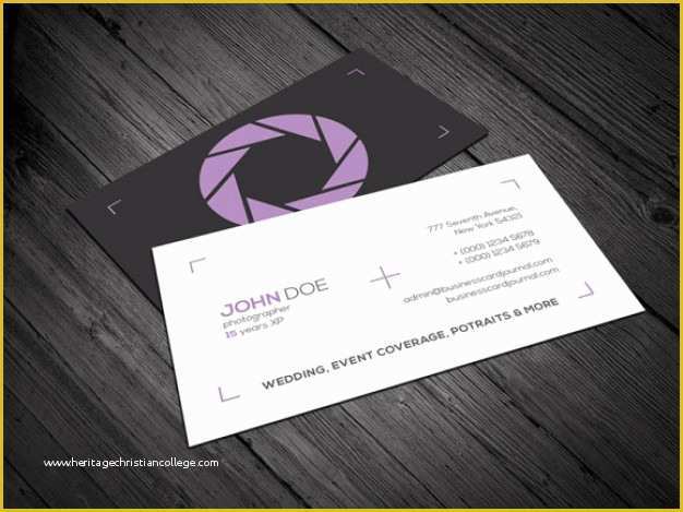 Free Business Card Templates Psd Of Graphy Business Card Template Psd File
