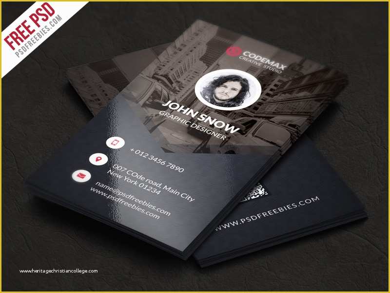 Free Business Card Templates Psd Of Modern Business Card Free Psd Template