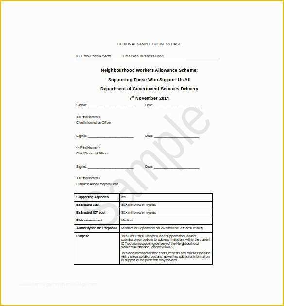 Free Business Case Template Of 13 Business Case Templates Pdf Doc