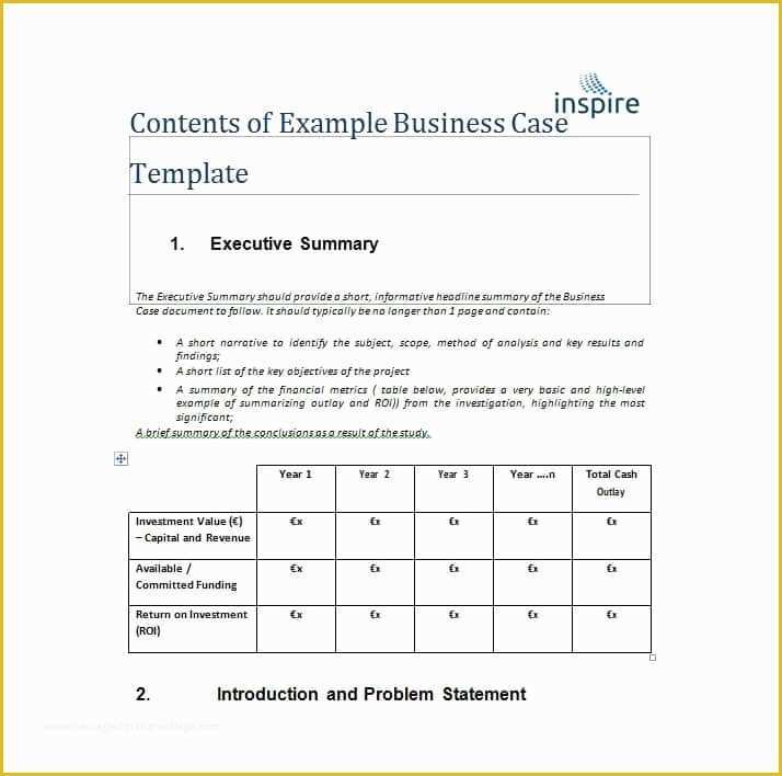 Free Business Case Template Of 30 Simple Business Case Templates & Examples Template Lab