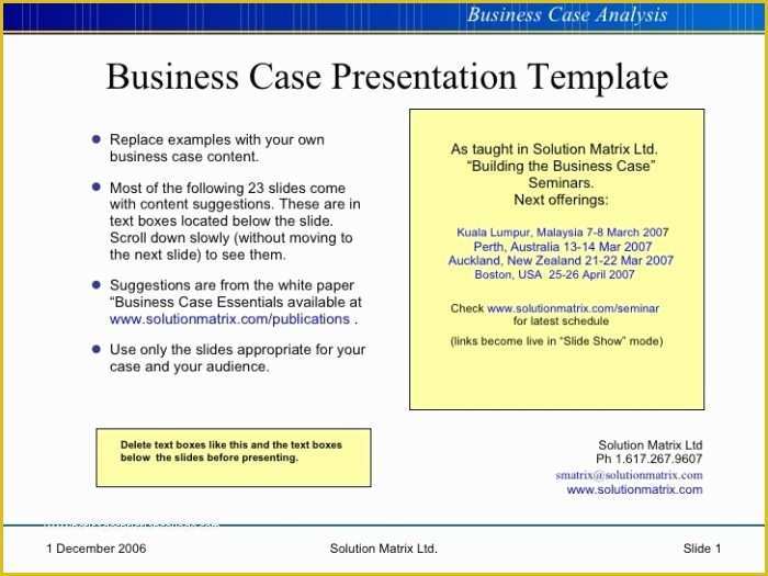 Free Business Case Template Of Business Case Example Ppt Templates Resume Examples