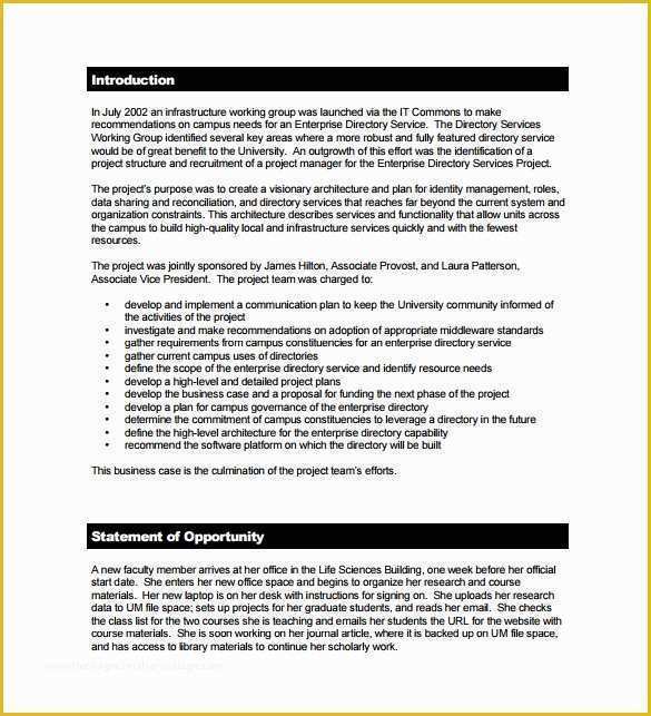 Free Business Case Template Of Sample Business Proposal Template 30 Documents In Pdf