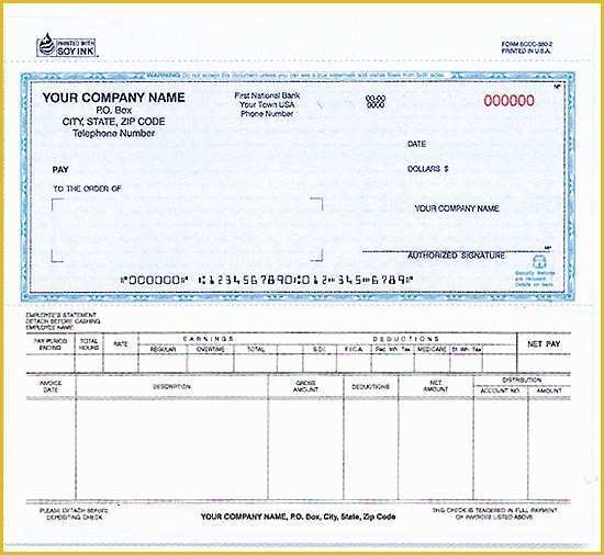 Free Business Check Printing Template Of 130 Snap A Part Payroll Disbursement Voucher Check