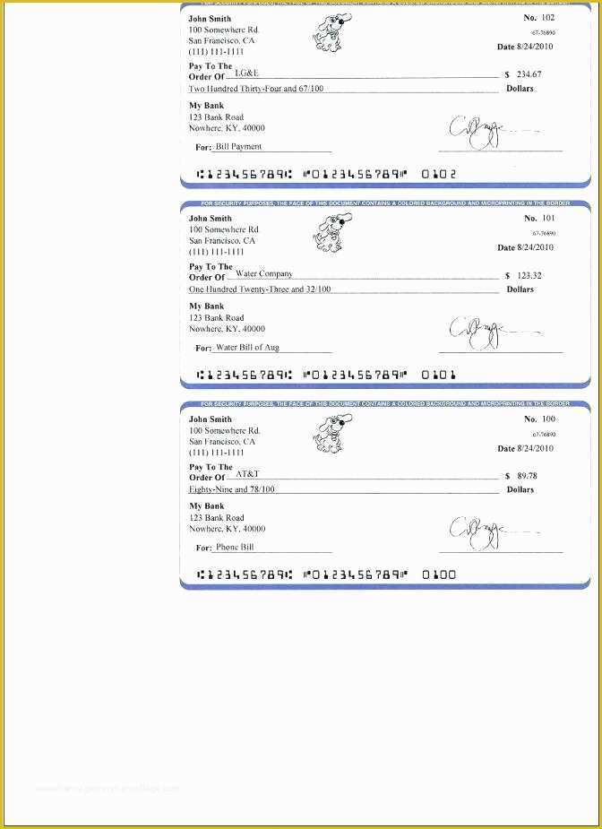 Free Business Check Printing Template Of Check Printing Template