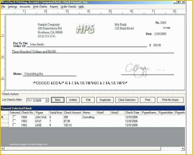 Free Business Check Printing Template Of Check Printing Template