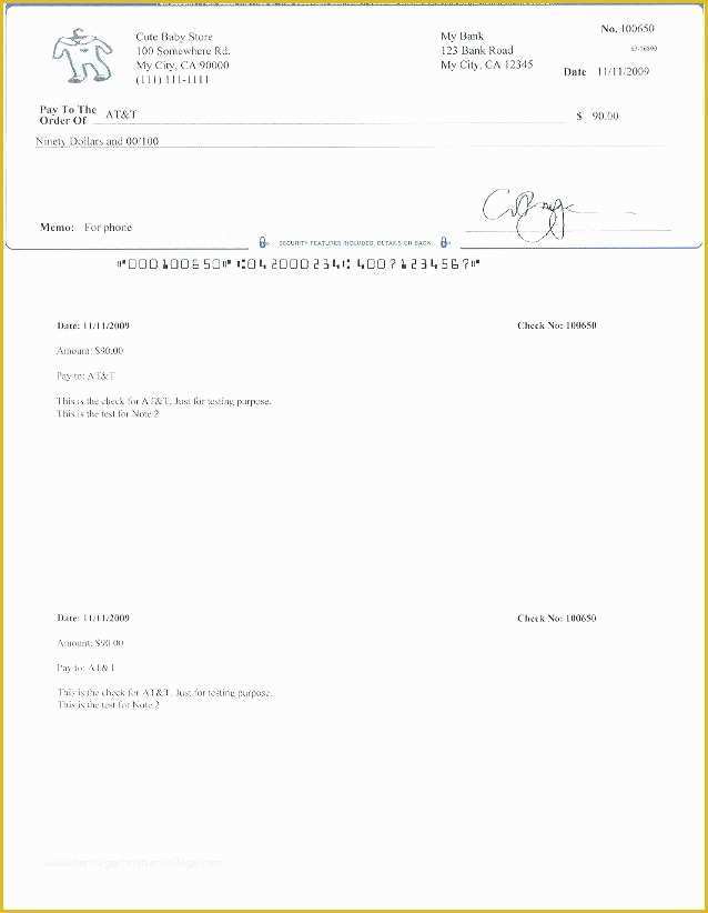 Free Business Check Printing Template Of Printable Business Check Template – Superscripts