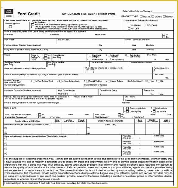 Free Business Credit Application Template Of 15 Credit Application Templates Free Sample Example