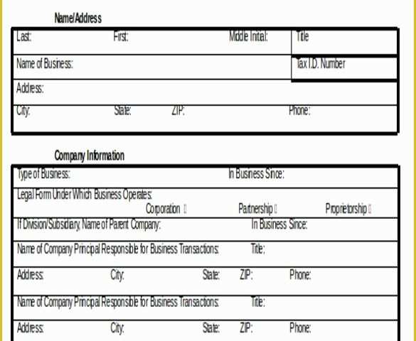 Free Business Credit Application Template Of Credit Application Template 33 Examples In Pdf Word