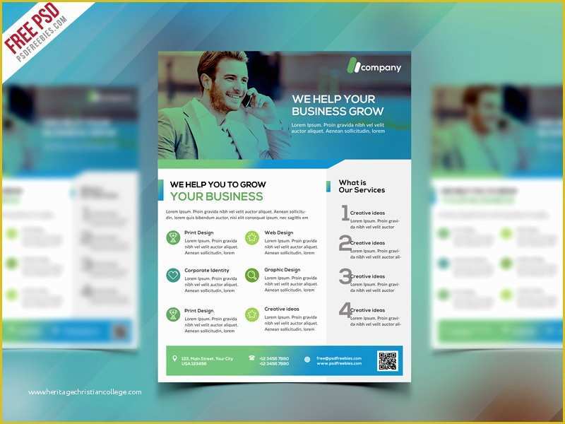 Free Business Flyer Templates Of Clean Business Flyer Template Free Psd by Psd Freebies