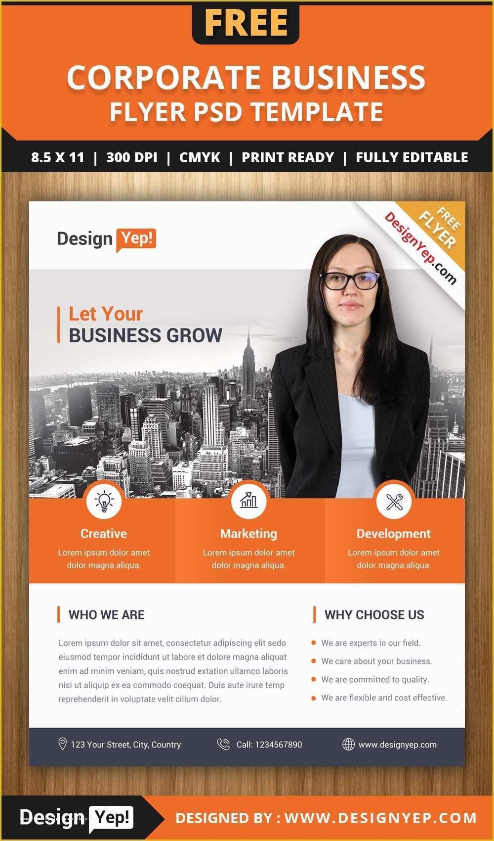 Free Business Flyer Templates Of Free Corporate Business Flyer Psd Template Designyep