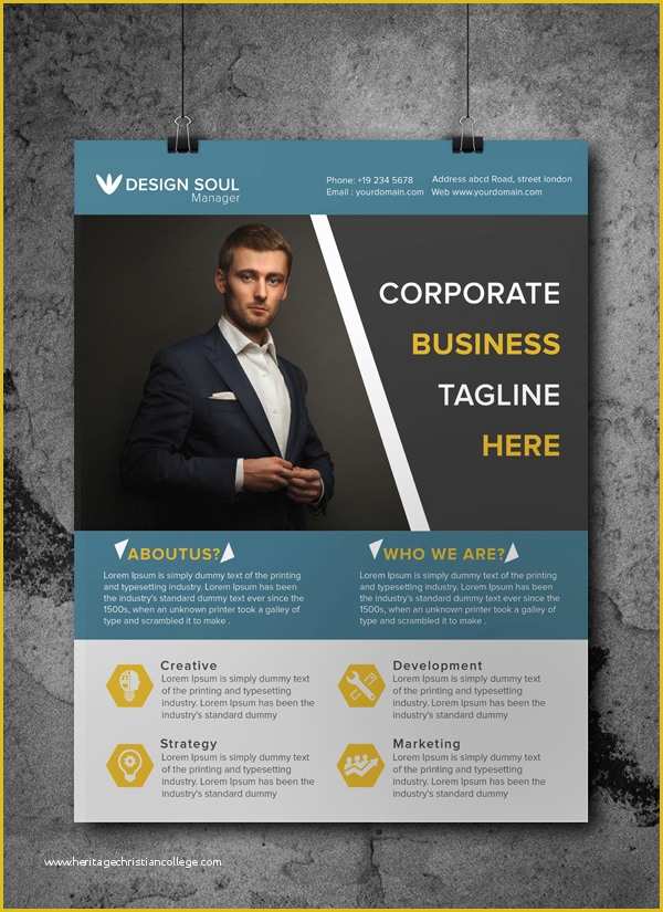 Free Business Flyer Templates Of Free Corporate Business Flyer Psd Template