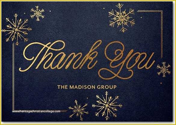 Free Business Holiday Card Templates Of 18 Business Thank You Cards