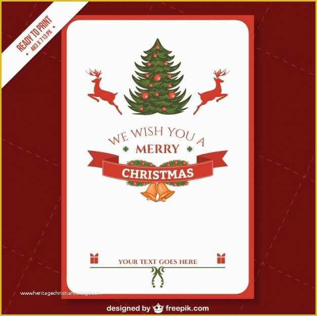 Free Business Holiday Card Templates Of Cmyk Printable Christmas Card Template Vector