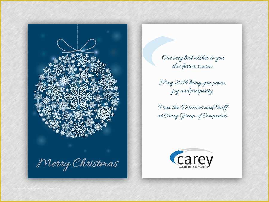 Free Business Holiday Card Templates Of Corporate Christmas Card Designs – Happy Holidays