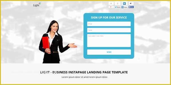 Free Business Landing Page Templates Of 20 Best Signup Landing Page Templates