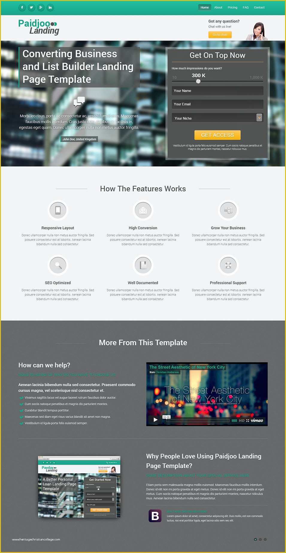 Free Business Landing Page Templates Of 25 Premium Corporate Landing Page Templates for Download