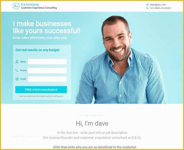Free Business Landing Page Templates Of 8 New Landing Page Templates for Consultants – A Detailed