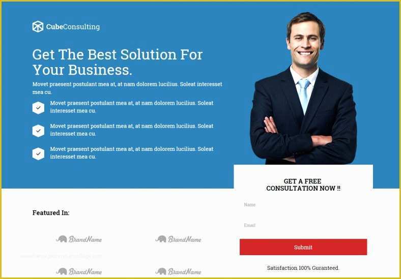 Free Business Landing Page Templates Of Business Landing Page Template 20 Best Signup Landing Page