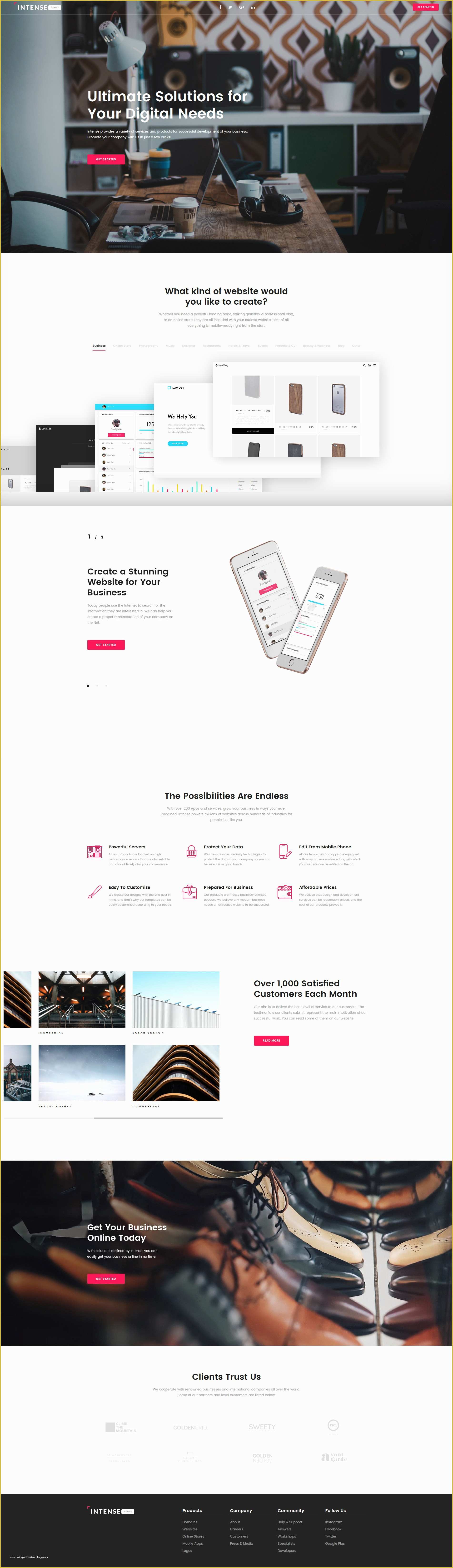Free Business Landing Page Templates Of Business Responsive Landing Page Template
