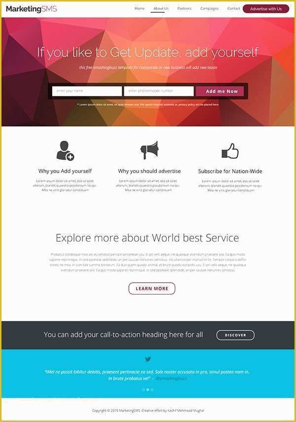 Free Business Landing Page Templates Of Free Corporate and Business Web Templates Psd