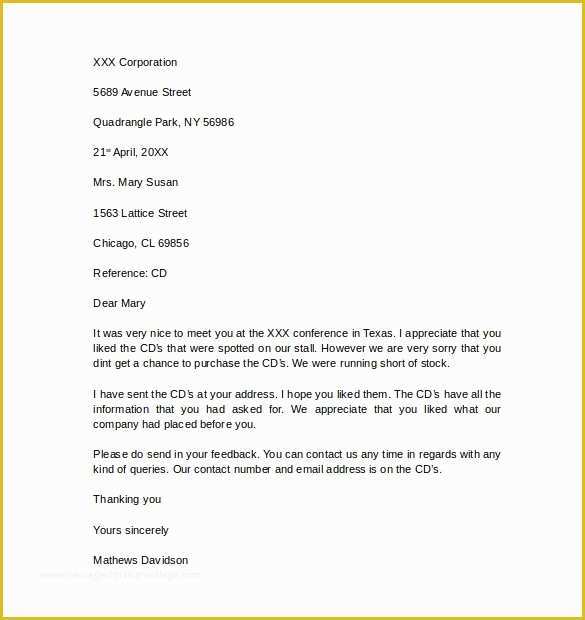 Free Business Letter format Template Of 12 Business Letter Templates – Free Samples Examples