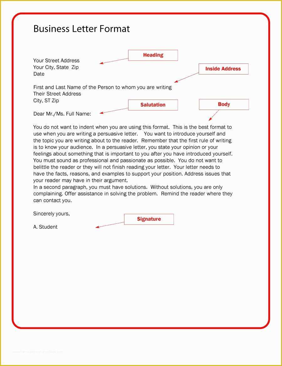 Free Business Letter format Template Of 35 formal Business Letter format Templates & Examples