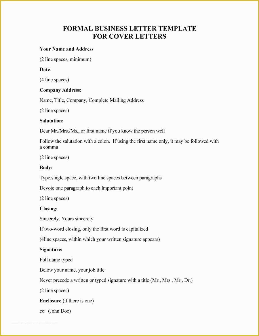 Free Business Letter format Template Of 35 formal Business Letter format Templates &amp; Examples