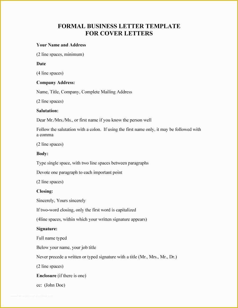 Free Business Letter format Template Of 35 formal Business Letter format Templates &amp; Examples