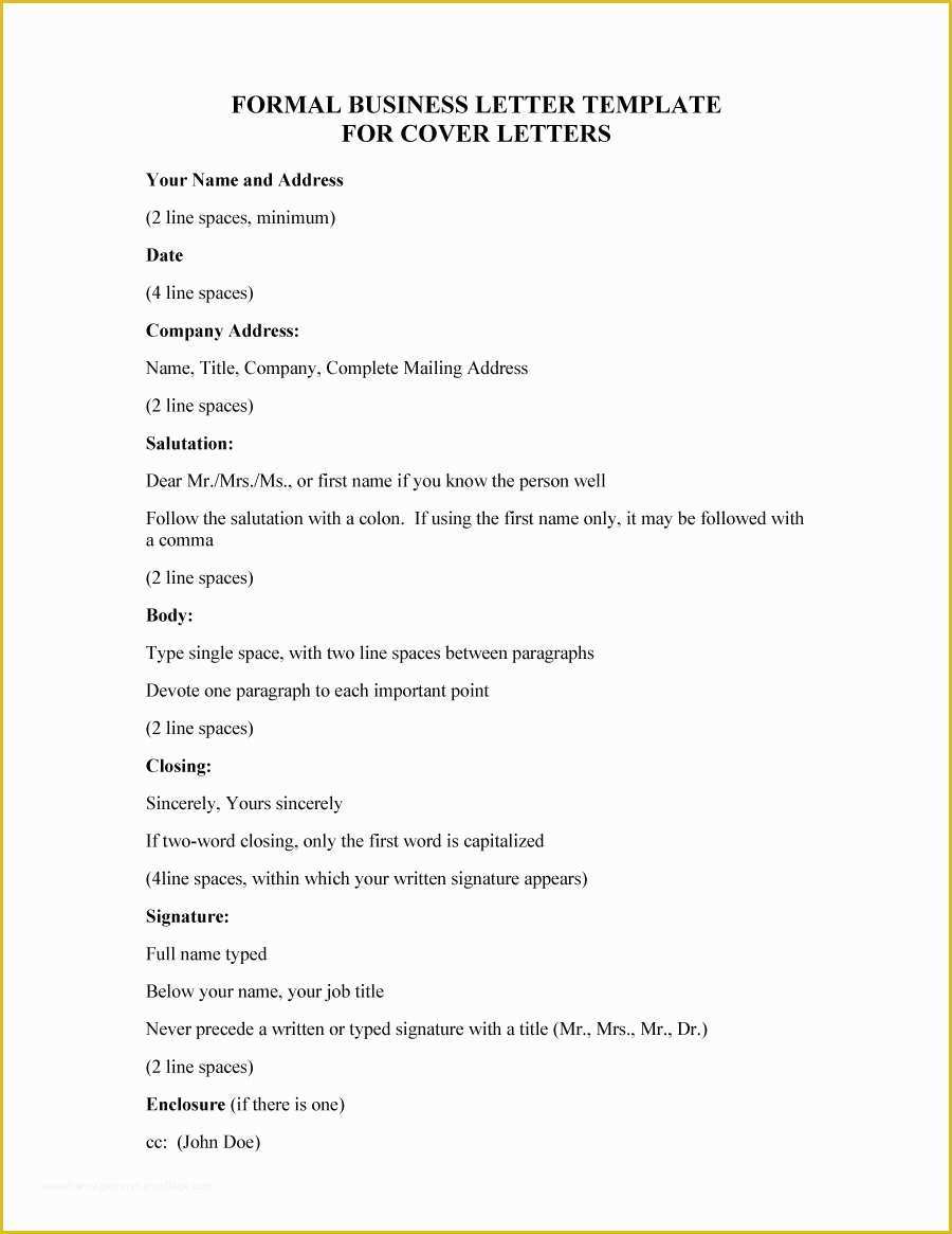 Free Business Letter format Template Of 35 formal Business Letter format Templates & Examples