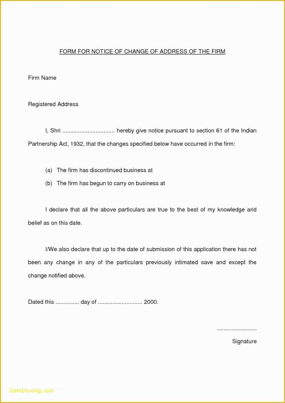 Free Business Letter format Template Of Change Address Letter Examples Business Correspondence