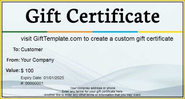 Free Business License Template Of Gift Certificate Templates