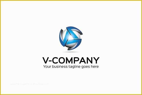 Free Business Logo Templates Of V Pany Logo Template Logo Templates Creative Market