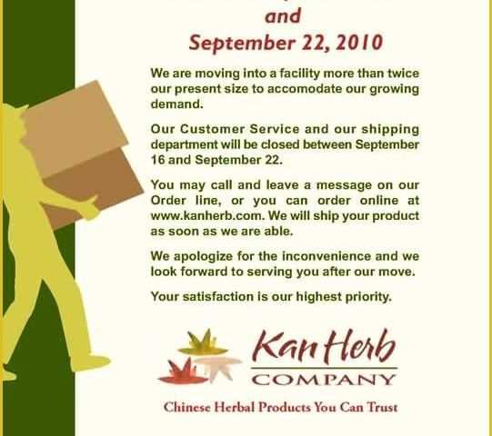 Free Business Moving Announcement Template Of Kan Herb Pany S Mission and Philosophy
