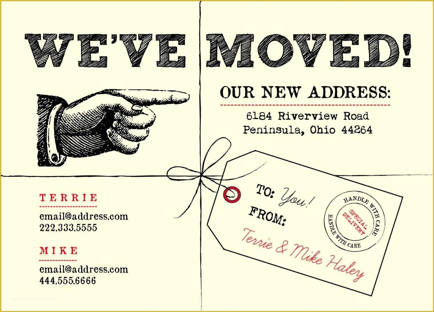 Free Business Moving Announcement Template Of We Ve Moved Postcards