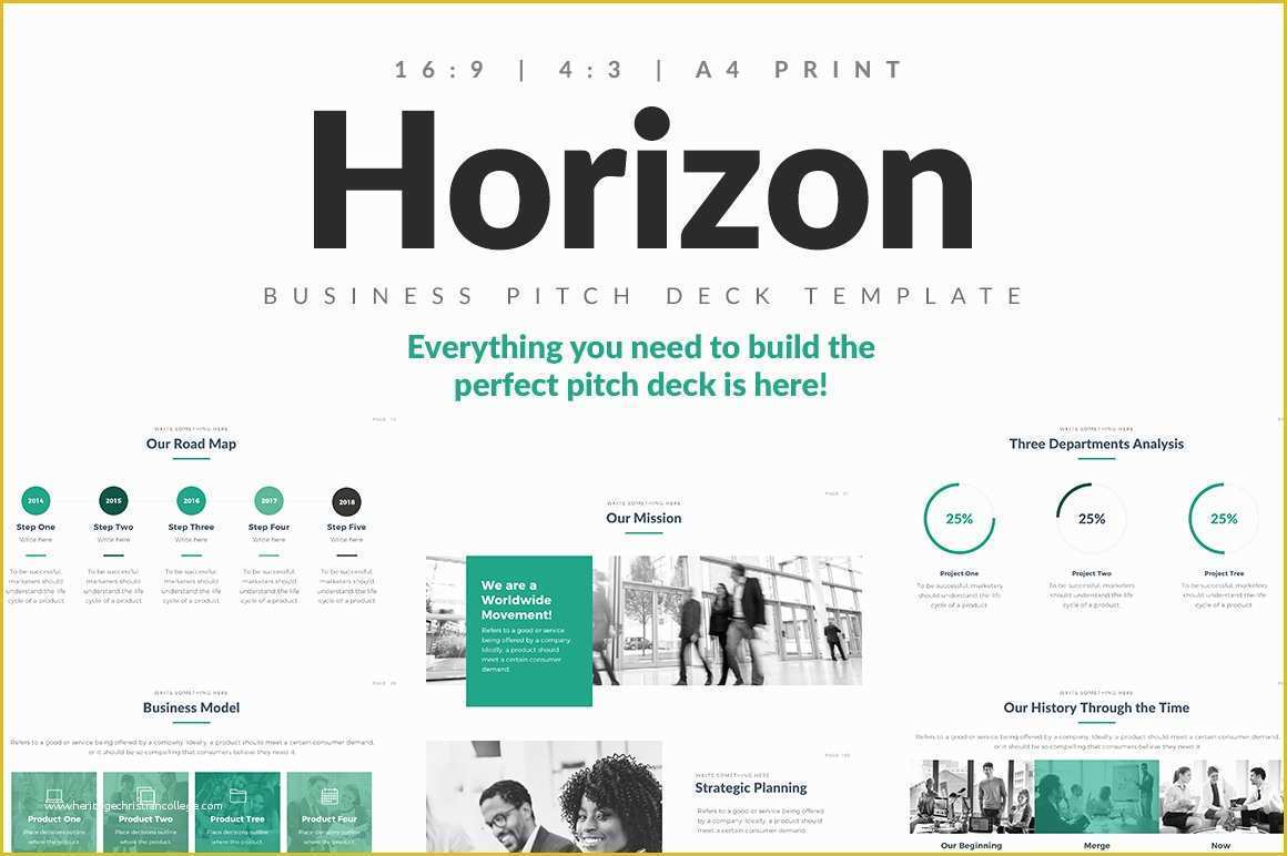 Free Business Pitch Powerpoint Template Of Horizon Business Pitch Deck Powerpoint Keynote and Google