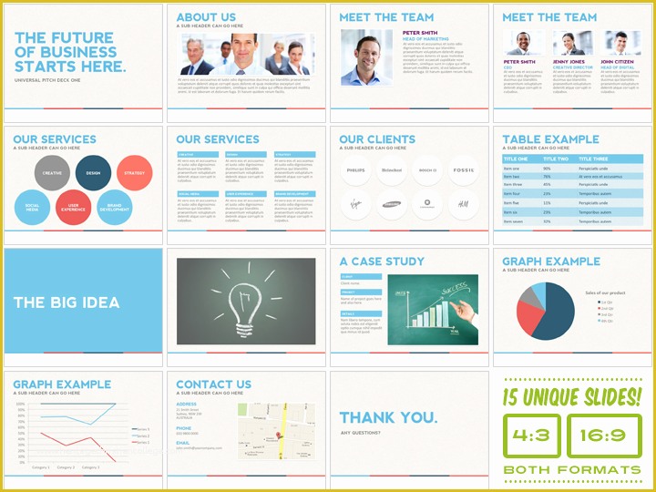 Free Business Pitch Powerpoint Template Of Universal Pitch Deck E Powerpoint Presentation