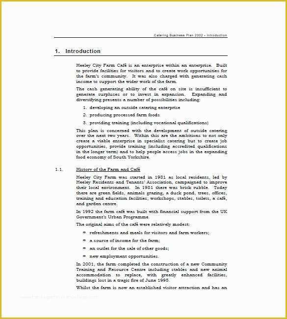 Free Business Plan Template Catering Company Of Catering Business Plan Template Word Templates Resume
