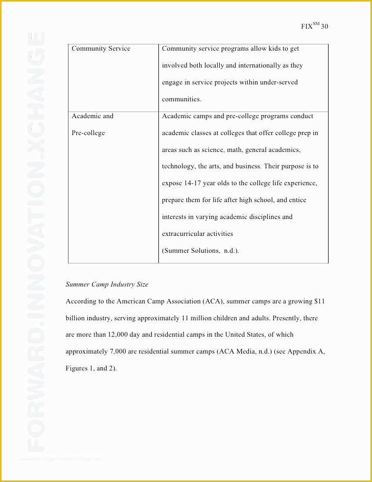 Free Business Plan Template for Summer Camp Of Free Business Plan Template for Summer Camp – Btcromaniafo