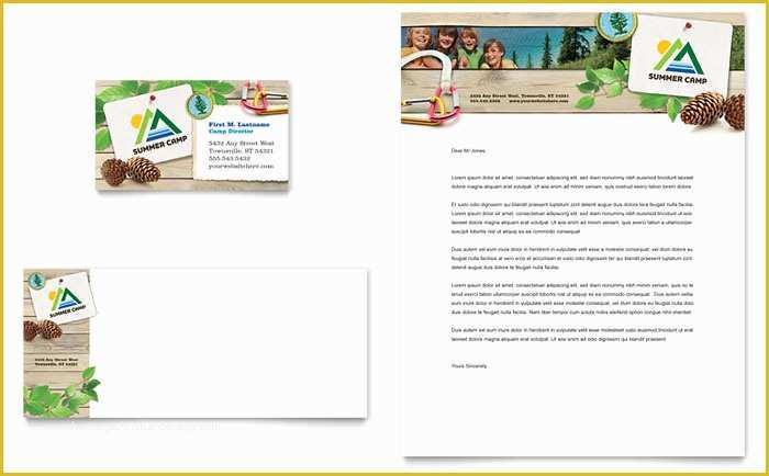 Free Business Plan Template for Summer Camp Of Kids Summer Camp Business Card &amp; Letterhead Template Design