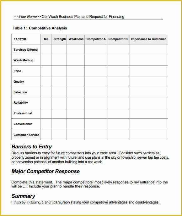 Free Business Plan Template Pdf Of 11 Car Wash Business Plan Templates