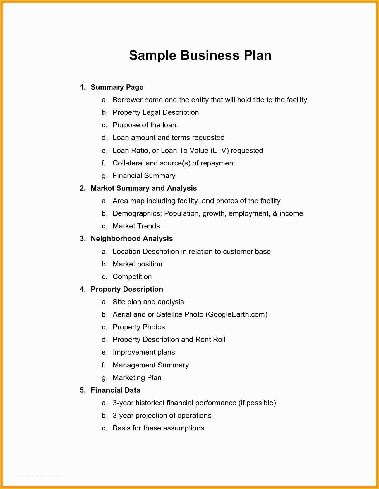 Free Business Plan Template Pdf Of Business Plan Sample Pdf