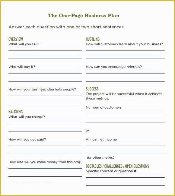 Free Business Plan Template Pdf Of Simple Business Plan Template 21 Documents In Pdf Word