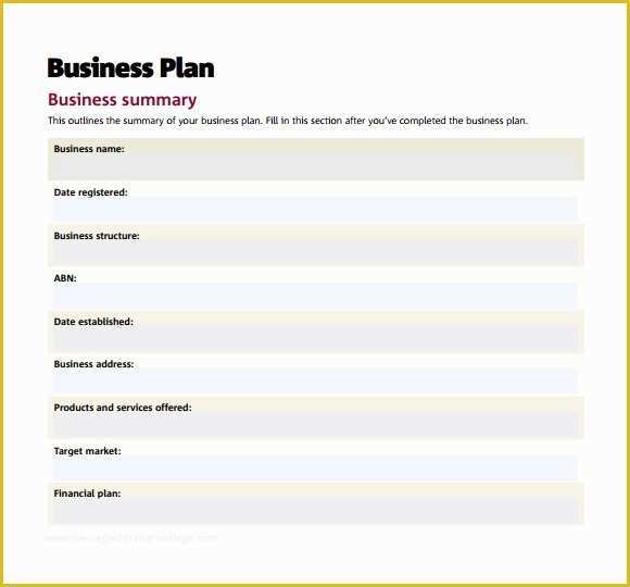 Free Business Plan Template Pdf Of Small Business Plan Template 9 Download Free Documents