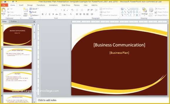 Free Business Powerpoint Templates Of Free Business Plan Presentation Template for Powerpoint