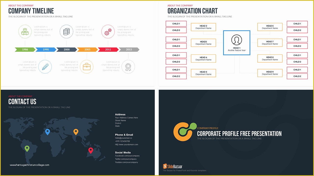 Free Business Powerpoint Templates Of Pany Profile Powerpoint Template Free Slidebazaar