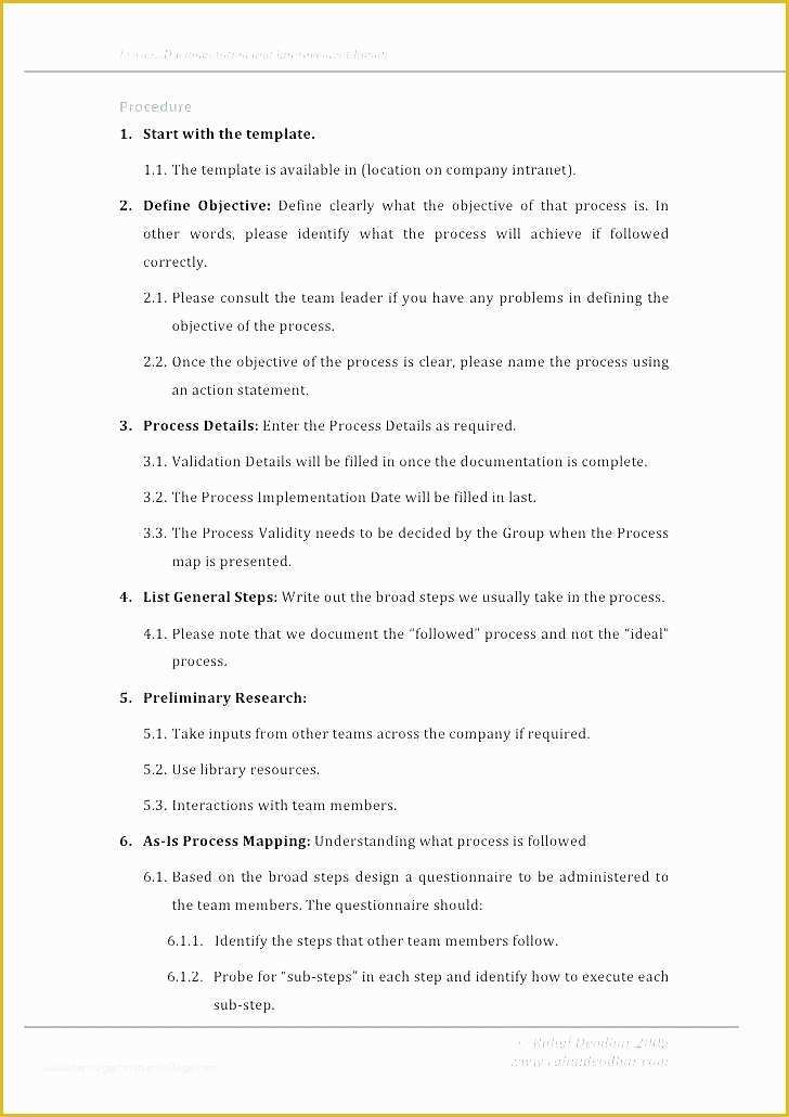 Free Business Process Documentation Template Of Process Document Template Free – Psychicnights