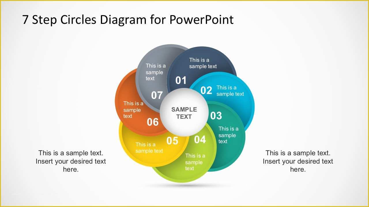 Free Business Process Template Of 7 Steps Circles Powerpoint Diagram