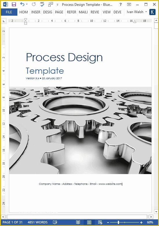 Free Business Process Template Of Business Process Design Templates – Ms Word Excel Visio