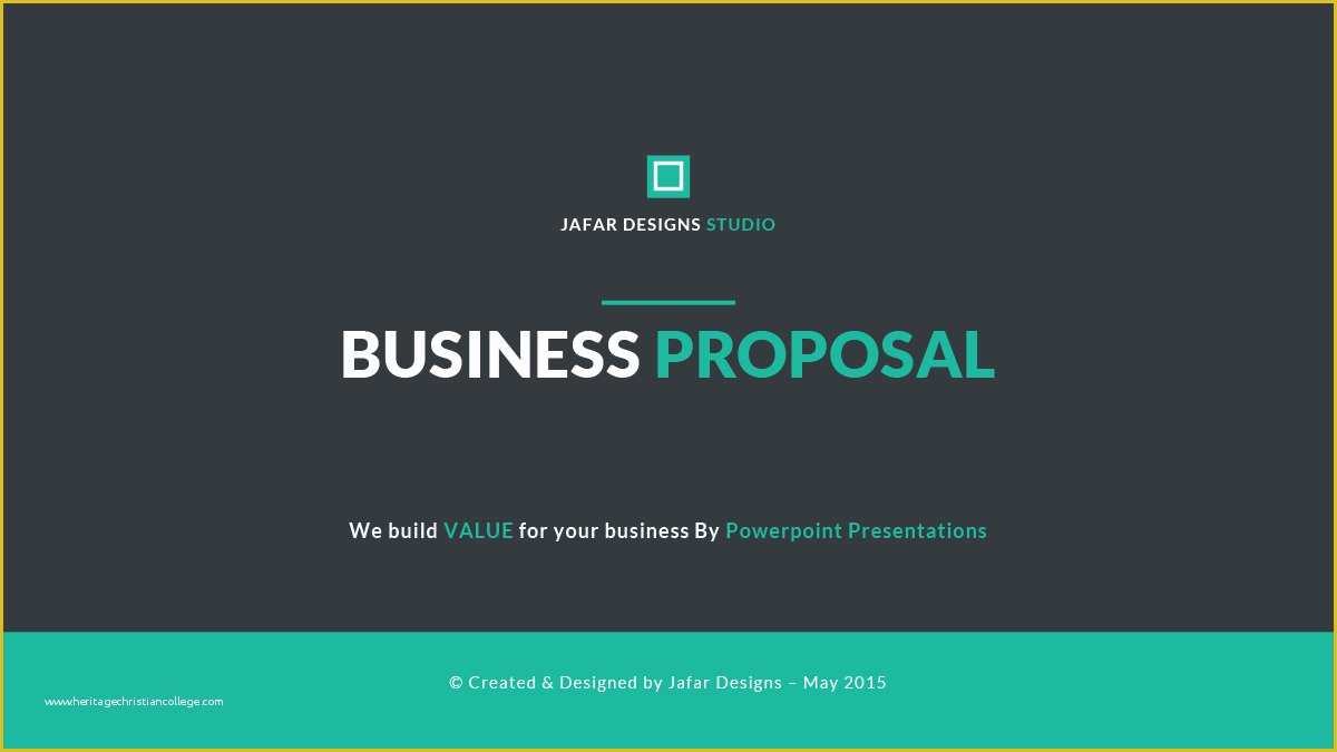 Free Business Proposal Ppt Template Of Business Proposal Powerpoint Template by Jafardesigns