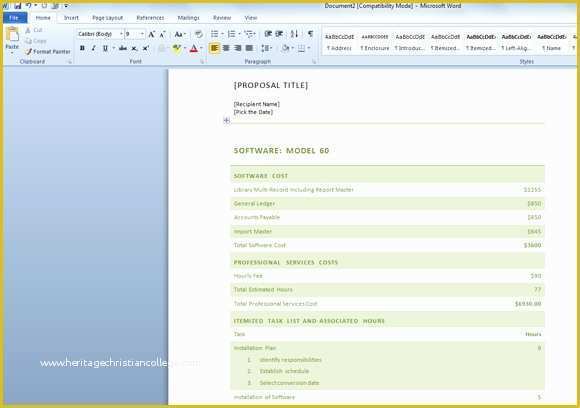 Free Business Proposal Ppt Template Of Free Business Proposal Template for Word